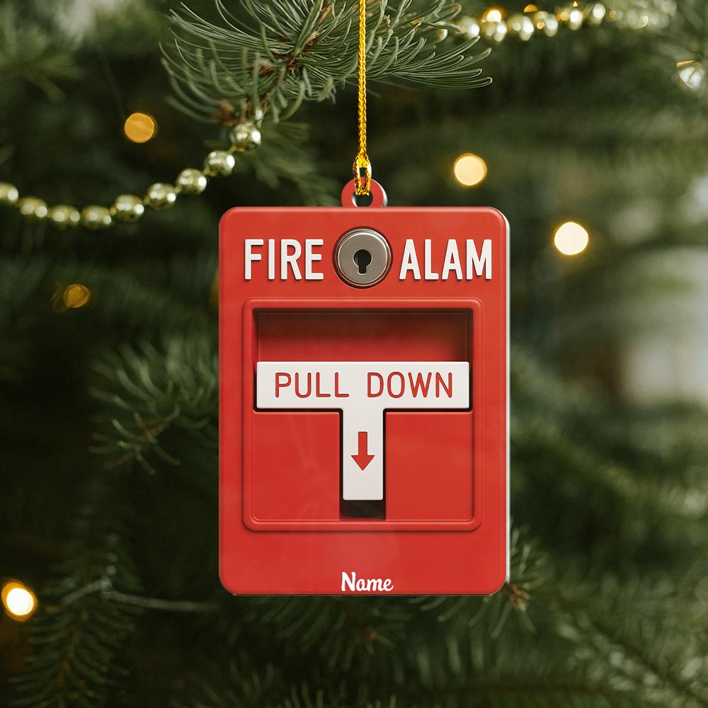Discover Personalized Fire Alarm Christmas Ornament, Fire Box Ornament, Firefighter Ornament, Fireman Ornament, Fire Department Ornament