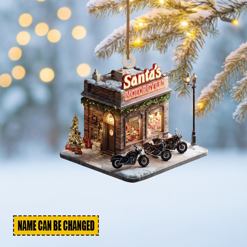 Discover Personalized Motorcycle Garage Ornament, Motorcycle Garage Ornament, Motorcycle Repair Ornament, Mechanic Ornament Decor