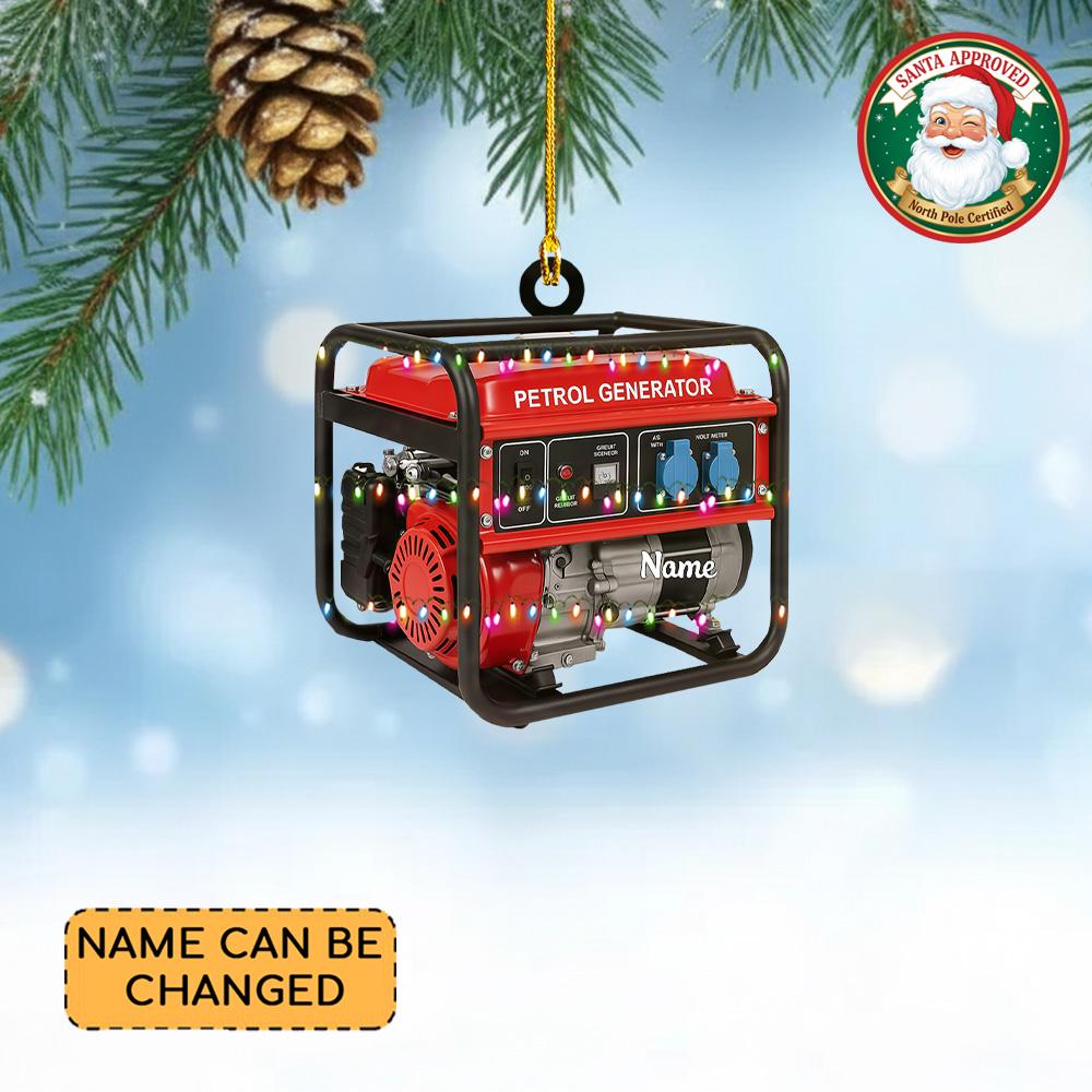 Discover Personalized Electric Generator Christmas Ornament, Electric Generator Ornament Gift, Industrial Generator, Electrician Ornament