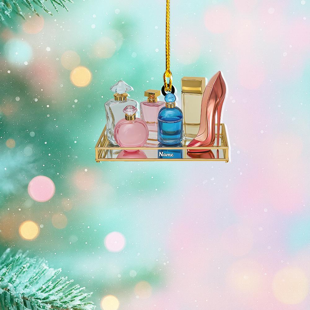 Discover Personalized Perfume Bottle Christmas Ornament, Perfume Ornament Gift, Perfume Store Ornament Decor, Perfume Lovers Ornament Gift