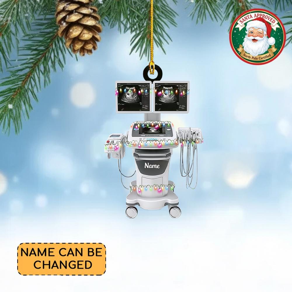 Discover Personalized Ultrasound Machine Christmas Ornament, Ultrasound Machine Ornament, Radiology Ornament Decor, Nurse Doctor Ornament