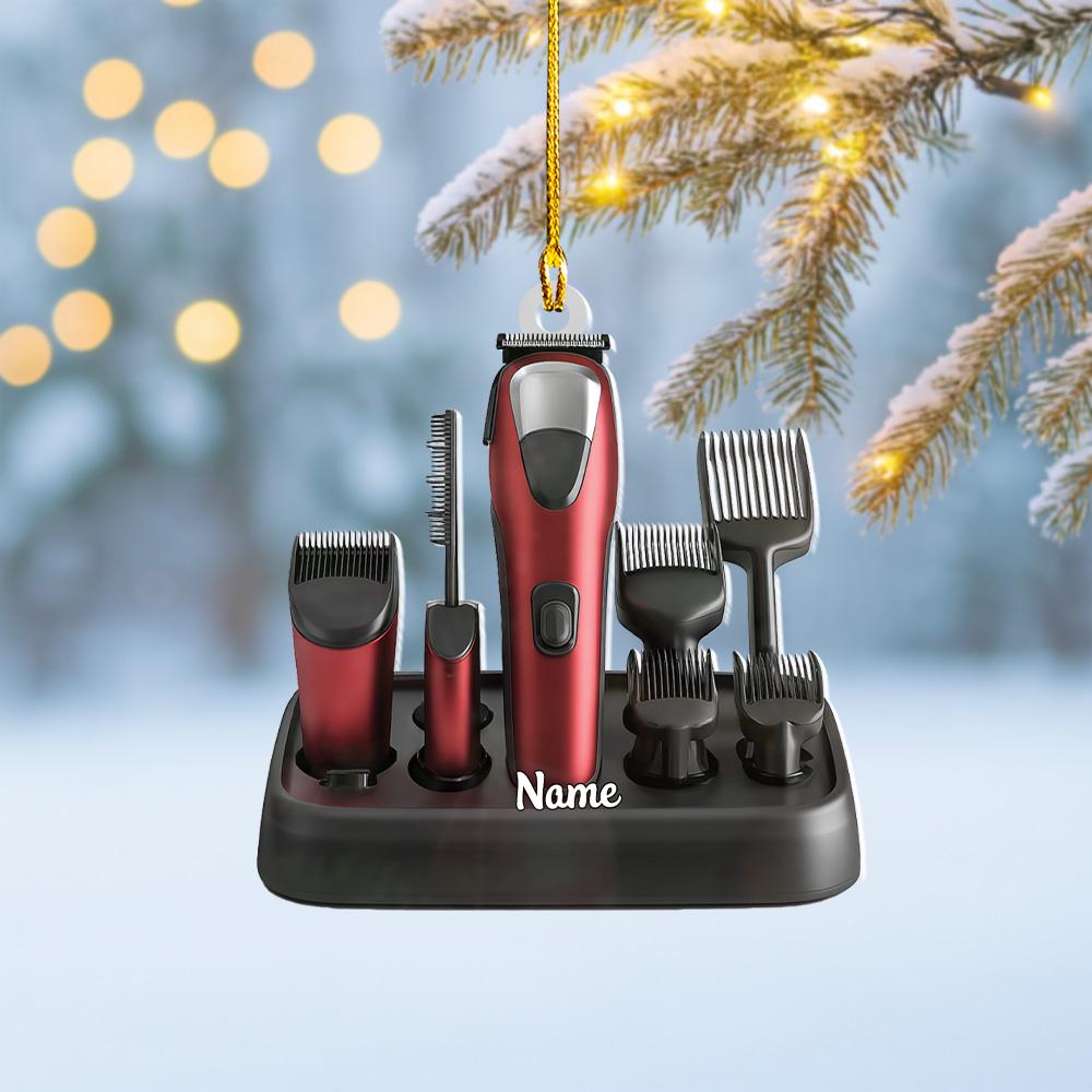 Discover Personalized Set Hair Clipper Christmas Ornament, Hair Salon Ornament, Hairdresser Ornament Gift, Hair Cut Lovers Ornament