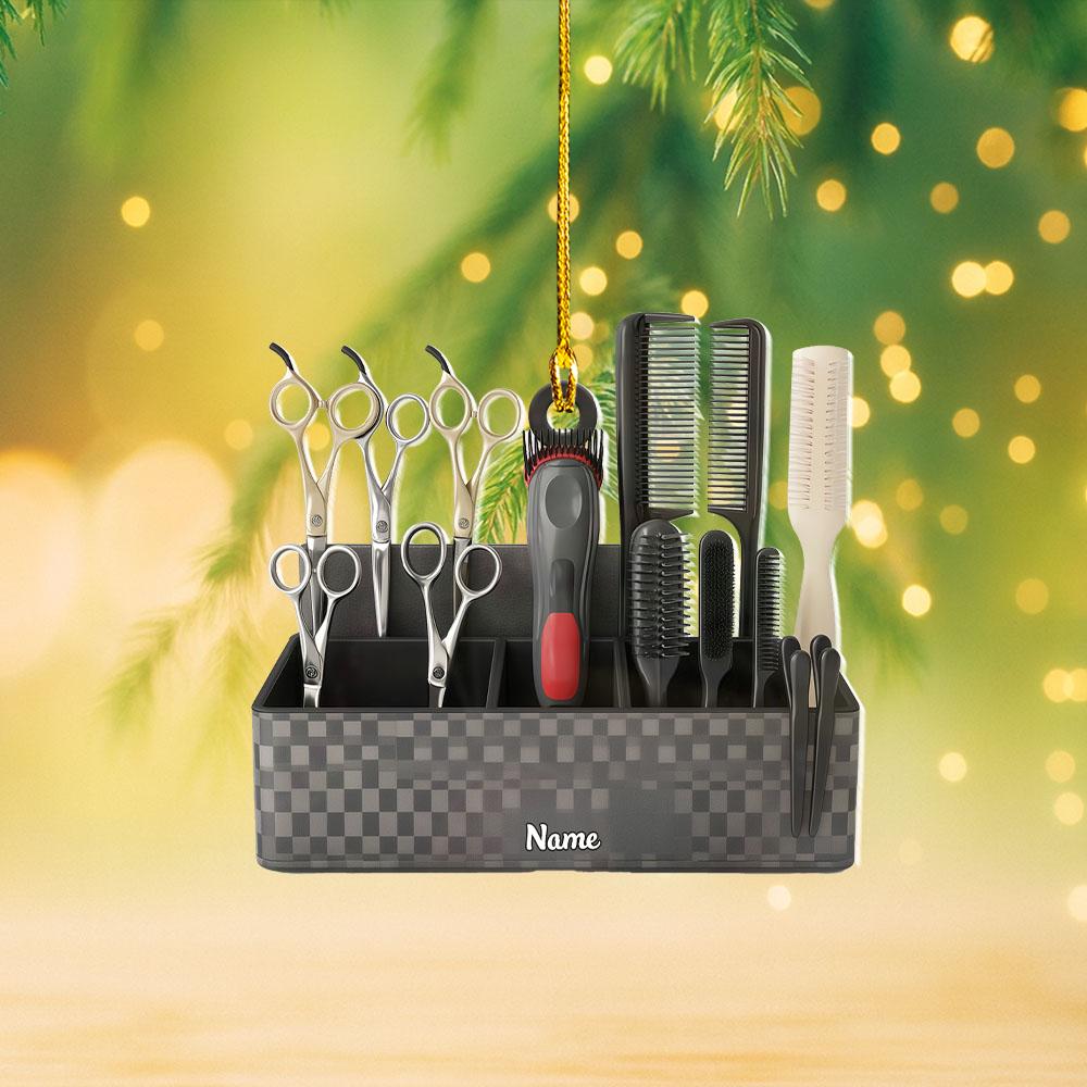 Discover Personalized Hair Tools Kit Christmas Ornament, Hair Salon Ornament Decor, Hairdresser Ornament Gift, Hairstylist Lovers Ornament
