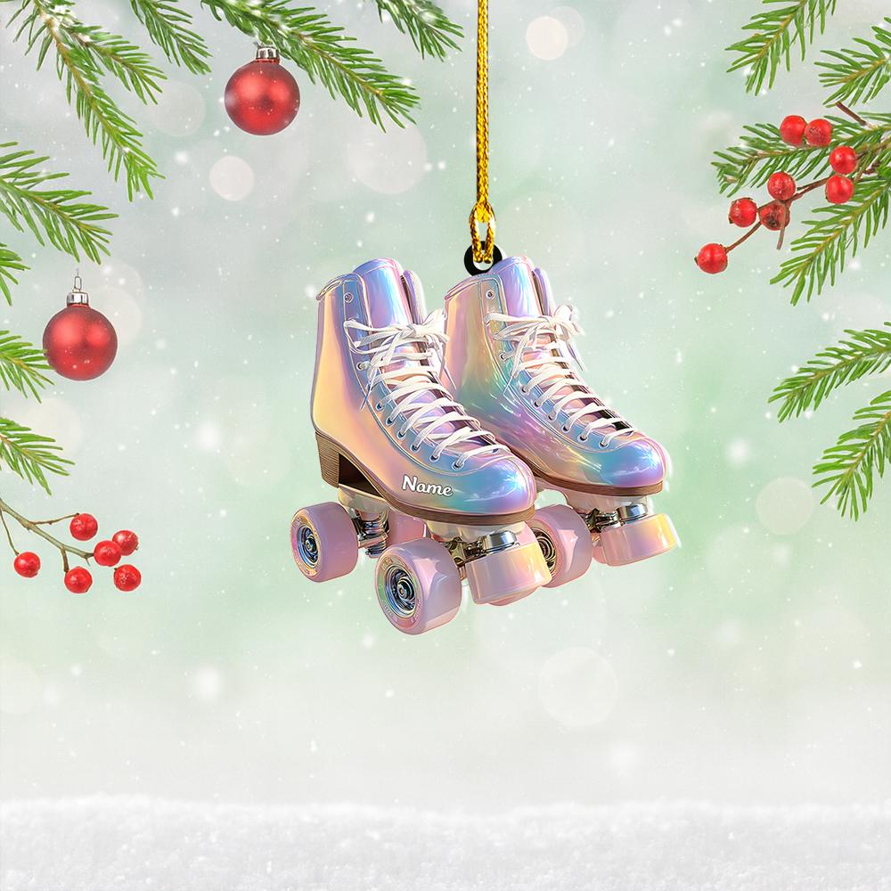 Discover Personalized Roller Skates Christmas Ornament, Roller Derby Christmas Ornament Decor, Roller Skating Ornament, Skater Ornament
