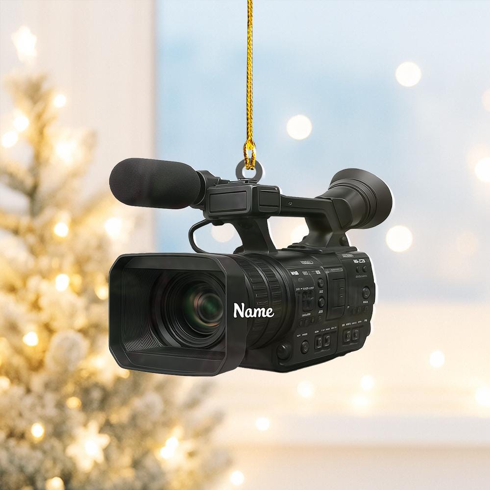 Discover Personalized Video Camera Christmas Ornament, Digital Camera Ornament Gift, Vintage Camera Hanging Decor, Photograph Ornament