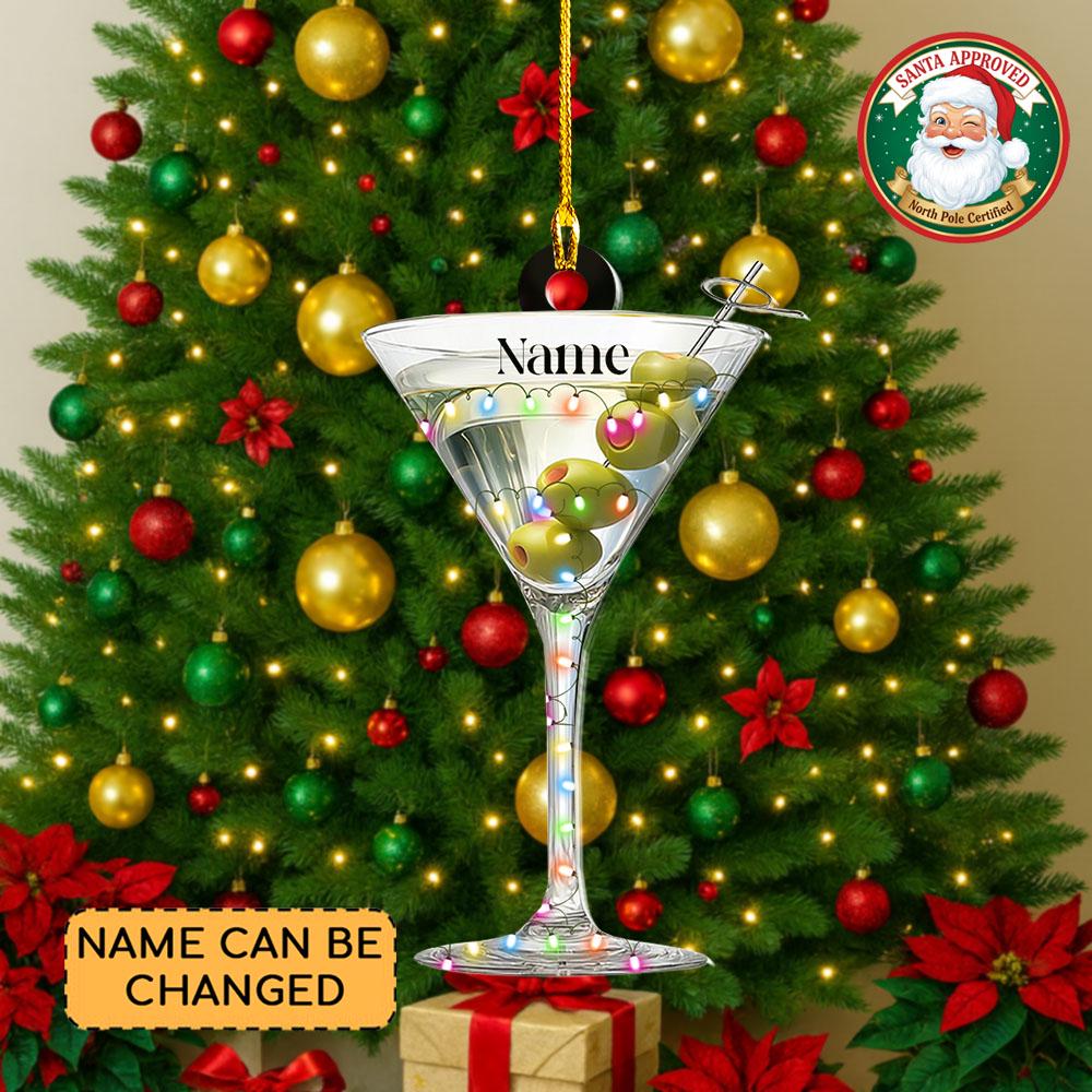 Discover Personalized Cocktail Margarita Christmas Ornament, Cocktail 2D Flat Decor, Christmas Gift For Margarita Lover, Bar Xmas Decor