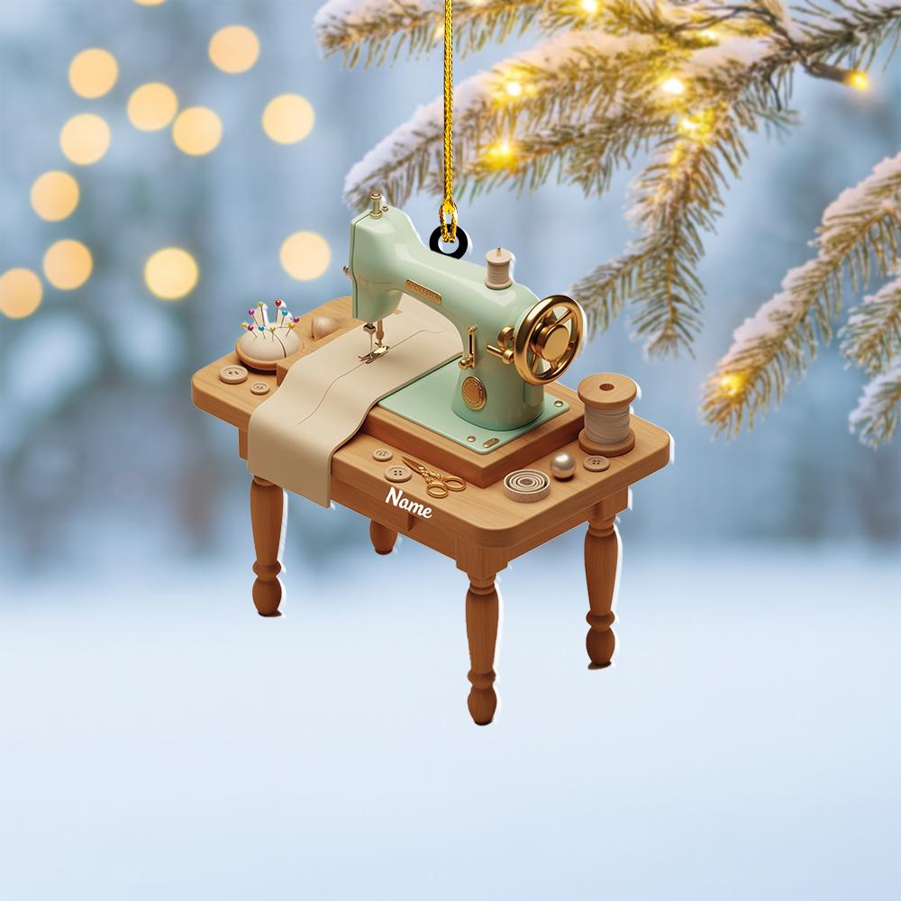 Discover Personalized Sewing Christmas Ornament, Sewing Machine Ornament, Sewing Lovers Ornament, Sewing Thread Ornament, Craft Room Decor