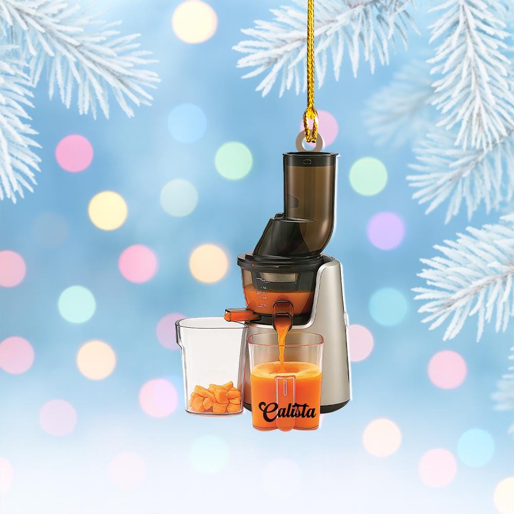Discover Personalized Slow Juicer Christmas Ornament, Fruit Blender Ornament, Boost Juice Bar Ornament, Fresh Juice and Smoothies Ornament