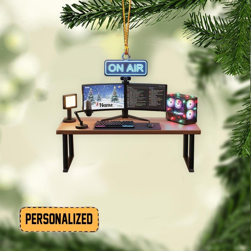 Discover Personalized Recording Music Studio Christmas Ornament, On Air Ornament, Singer Gift, Podcaster Gift, Voice Over Keepsake Decor