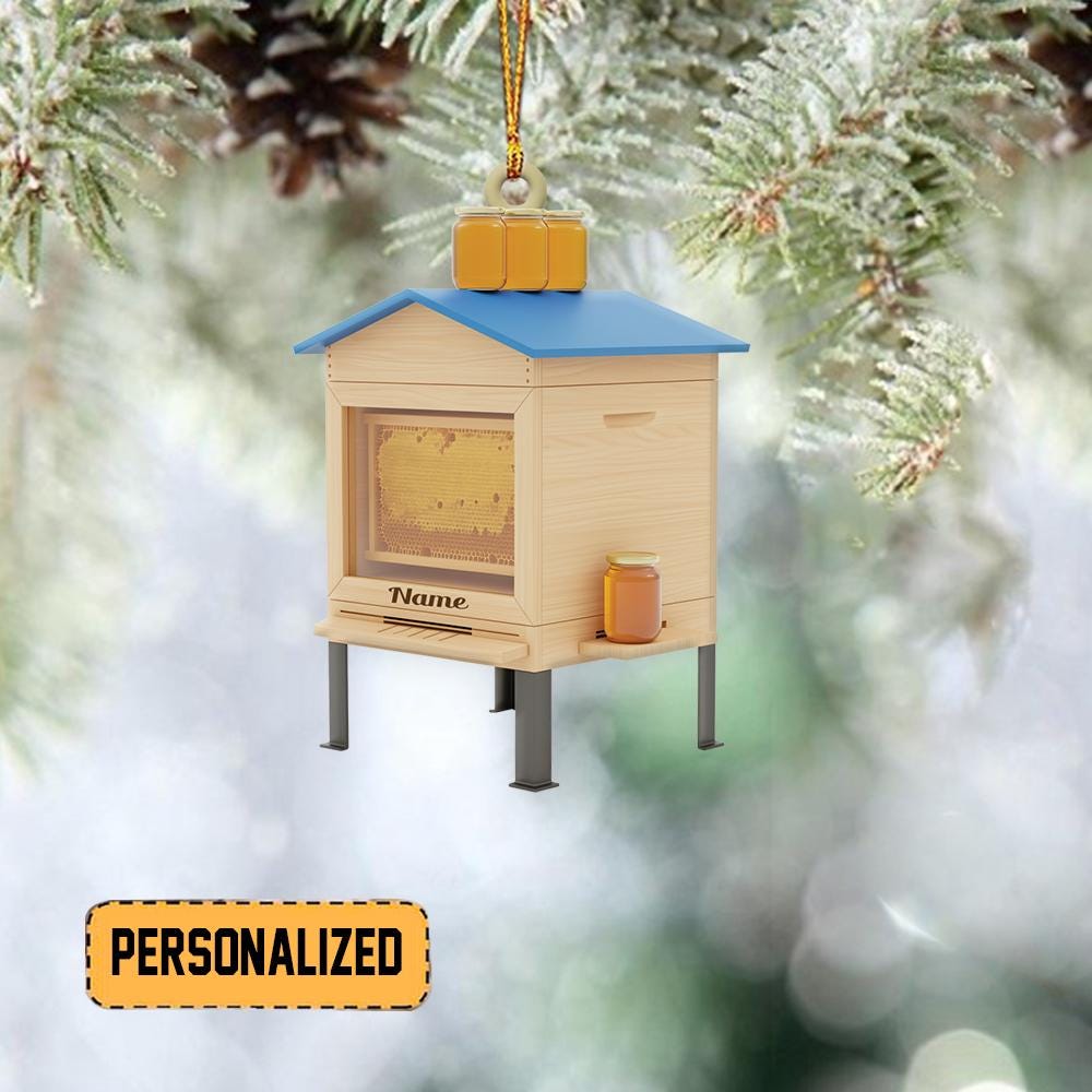 Discover Personalized Beehive Christmas Ornament, Honey Bee Ornament, Honeycomb Ornament Gift, Beekeeper Ornament, Honeybee Lovers Gift