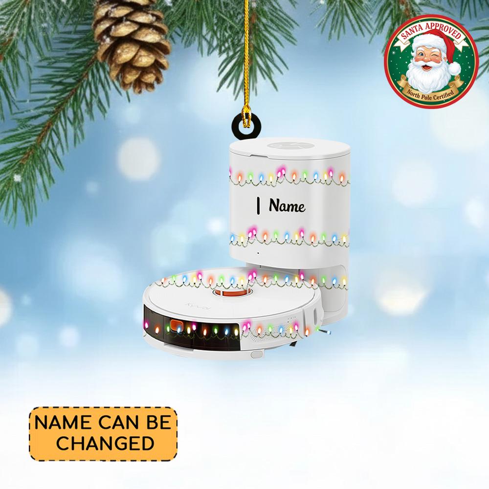 Discover Personalized Robot Vacuum Cleaner Christmas Ornament, Robot Vacuum Ornament, Cleaning Machine Ornament, Housekeeping Ornament