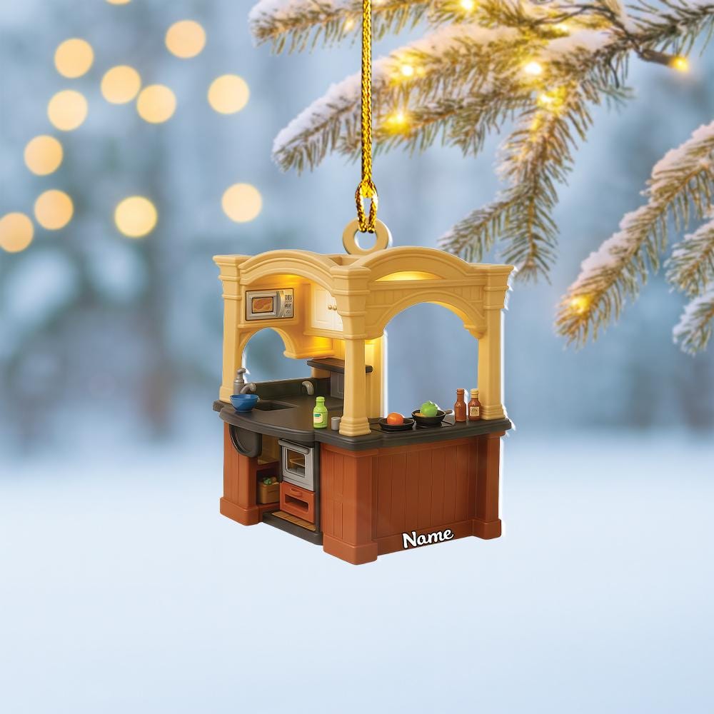 Discover Personalized Counter Kitchen Island Christmas Ornament, Mini Home Kitchen Xmas Decor, Cooking Lovers Keepsake, Chef Ornament Gift