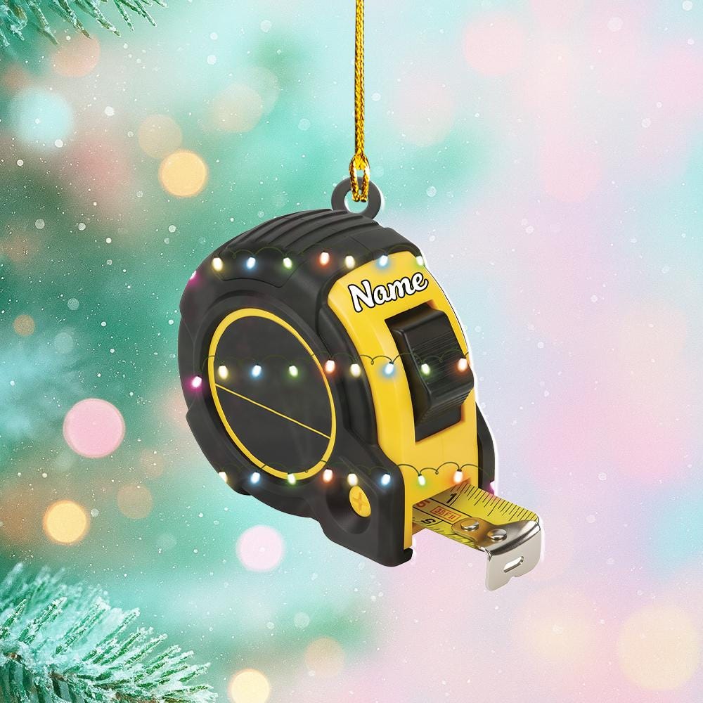 Discover Personalized Tape Measure Christmas Ornament, Repair Shop Decor, Tools Garage Ornament, Mechanic Ornament, Handyman Ornament Gift