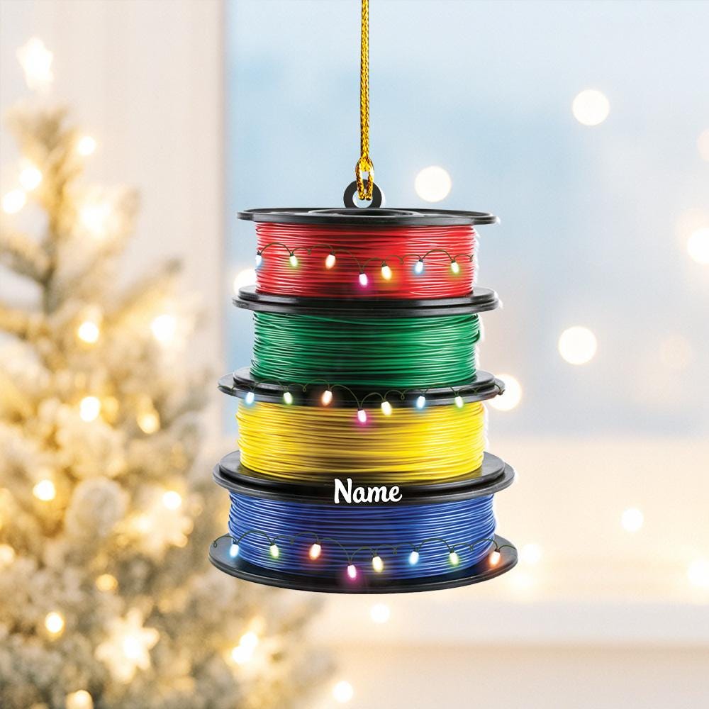 Discover Personalized Printer Filament Material Christmas Ornament, Printing Equipment Ornament Decor, Printing Material, Electronic Device