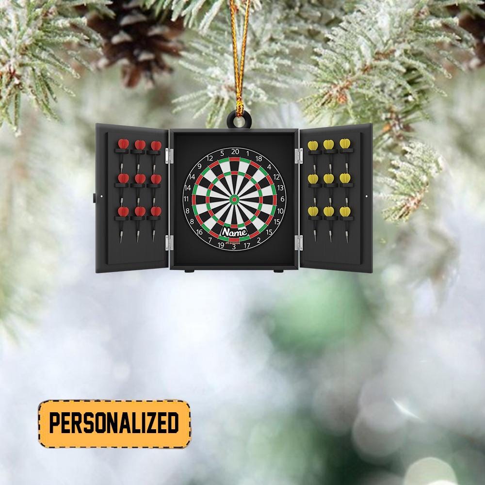 Discover Personalized Dartboard Christmas Ornament, Dartboard Ornament, Darts Game Ornament, Dart Player Ornament Gift, Game Room Decor