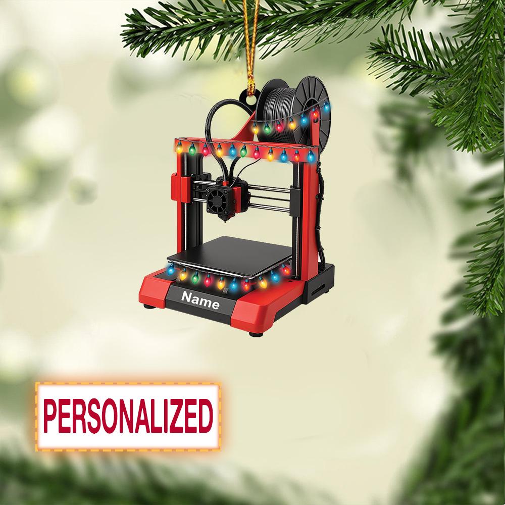 Discover Personalized Printing Flat Christmas Ornament, 2D Printer Holiday Decor for Makers, Printing Enthusiasts, Tech Lovers