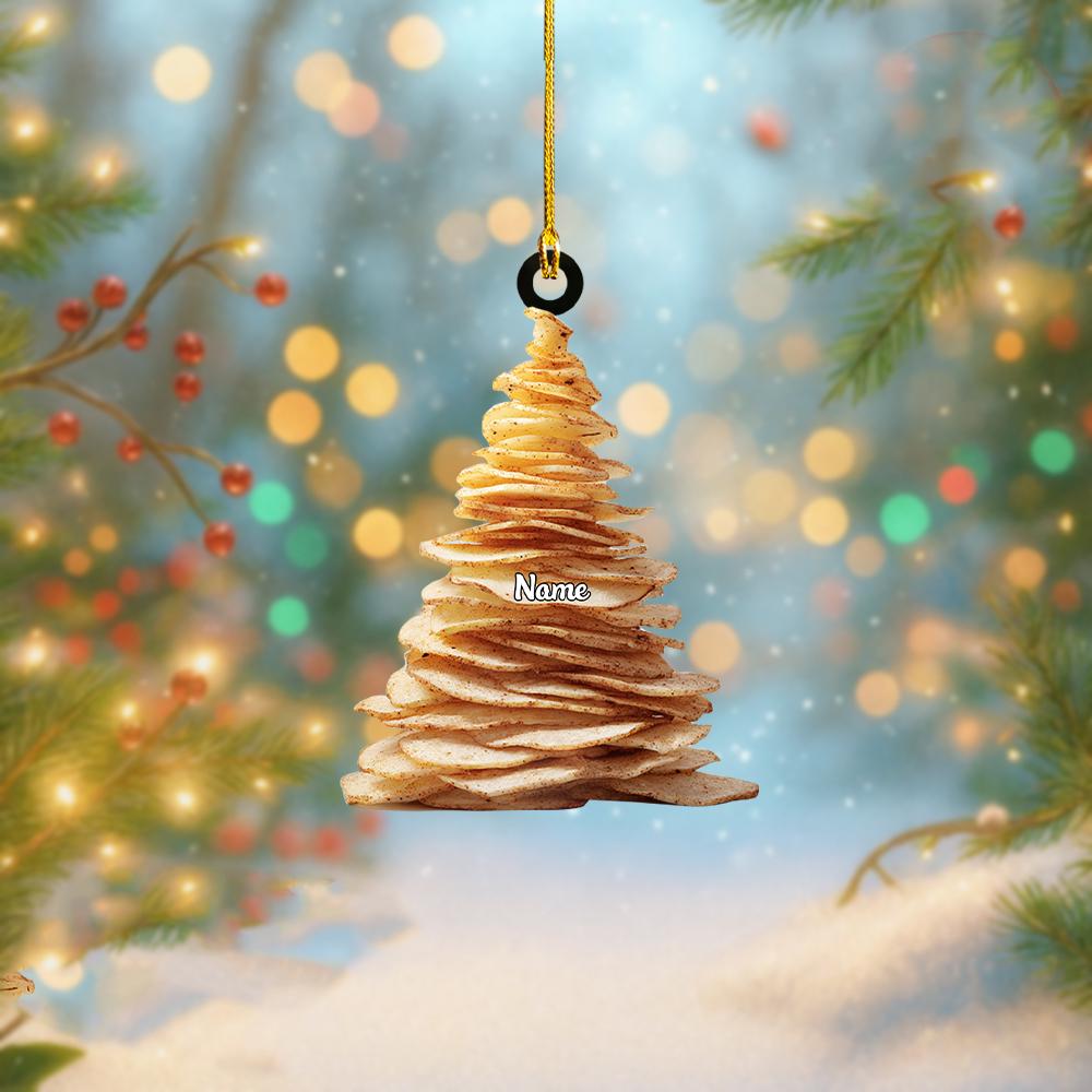 Discover Lovely Potato Christmas Tree Ornament, Potato Slices Chip Ornament, Potato Flat Hanging Decor, Potato Lovers Xmas Ornament Gift