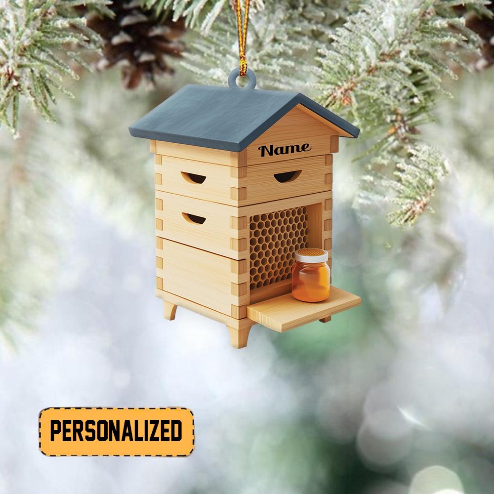 Discover Personalized Beehive Christmas Ornament, Honey Bee Ornament, Honeycomb Ornament Gift, Beekeeper Ornament, Honeybee Lovers Gift