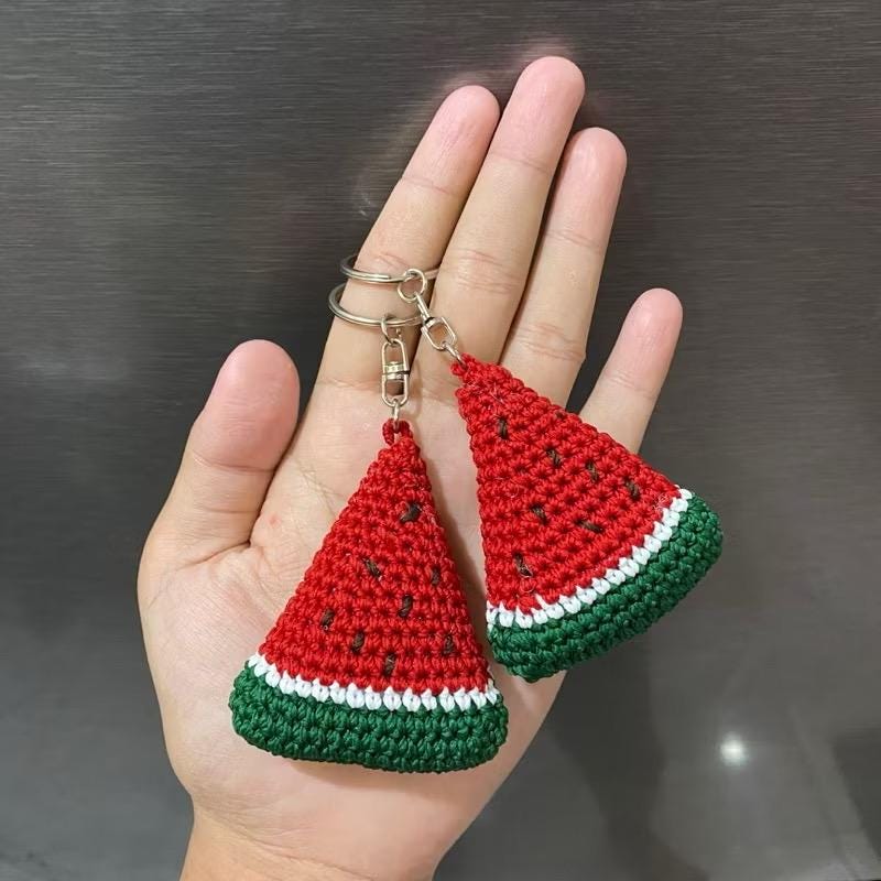 6 Stück Wassermelonen Schlüsselanhänger – Süße Frucht-Deko Für Taschen, Partys & Geschenke