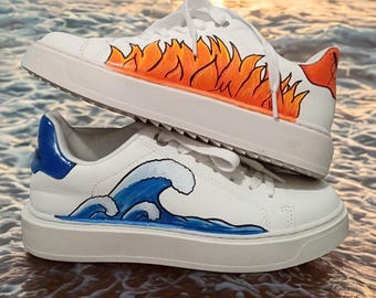 Op maat gemaakte handgeschilderde sneakers: draagbare kunstschoenen
