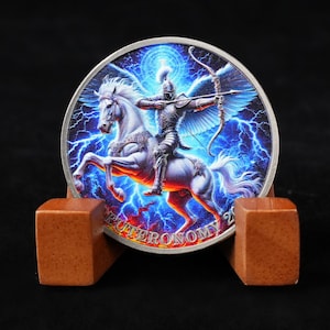 God Faith Medallion with deuteronomy 20 4, The Knight Challenge Coin Pocket Bible Inspirational Spiritual Keepsake for Believers Collectors