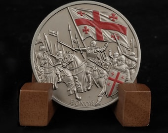 Deus Vult Warrior Challenge Coin, Armor of God Token Templar Gift