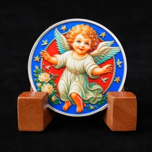 Religieuze uitdaging munt Bijbelaccessoires, zak heilige lam bijbelvers christelijk medaillon inspirerend doopcadeau voor mannen vrouwen