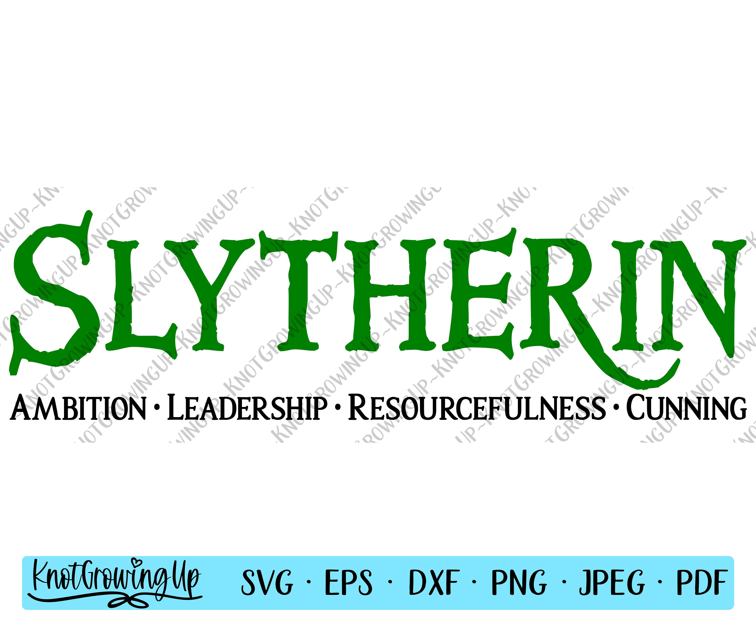 Slytherin Values 2 Hogwarts House Harry Potter SVG Digital PNG Etsy
