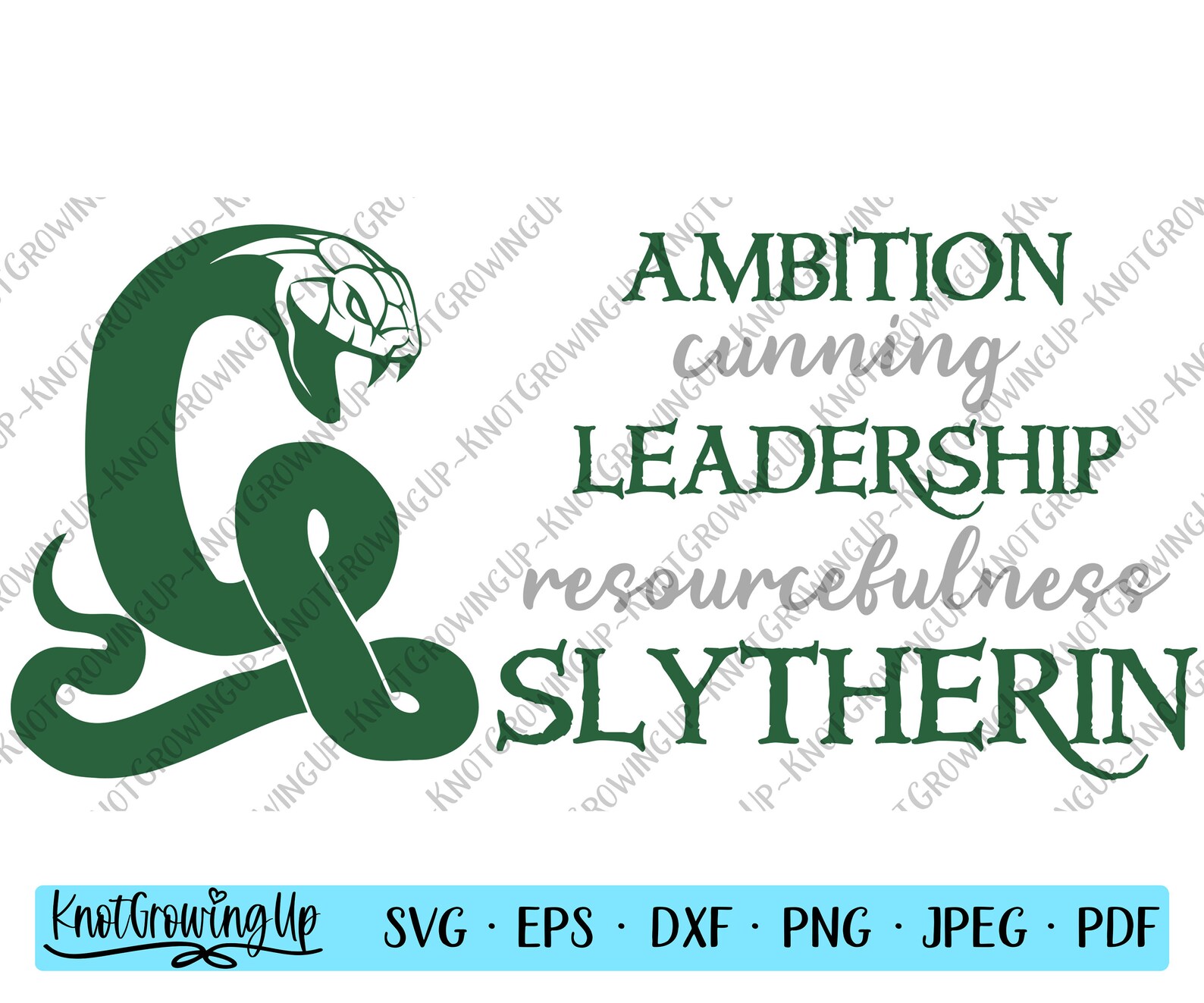 Slytherin Values Hogwarts House Harry Potter SVG Digital PNG Etsy