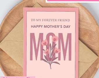 Mother's Day Card Printable,Mother's Day Card Printable, Mother's Day Card, Mother's Day Greeting Card, Floral, Printable, Digital, Download