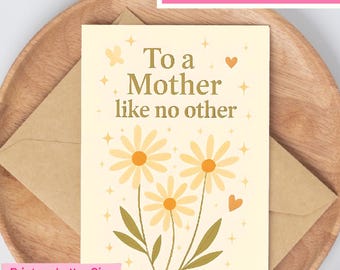 Mother's Day Card Printable,Mother's Day Card Printable, Mother's Day Card, Mother's Day Greeting Card, Floral, Printable, Digital, Download
