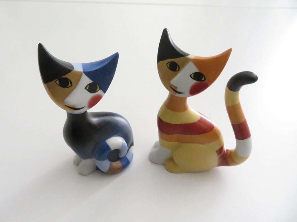 【ドイツ購入品】Rosina Wachtmeiste猫 陶器製 壁掛け Rosina Wachtmeister Cats - Etsy