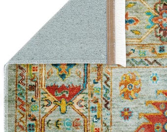 Antique Silk Look Ottoman Distressed Traditional Rug: Vintage Bohemian Ethnic Living Room Carpet Round Area Non-Slip Teppich