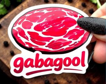 Pegatina Gabagool, pegatina de Los Soprano, calcomanía de vinilo inspirada en una charcutería italiana, pegatina con humor sobre comida, pegatinas para coche, calcomanía para coche, pegatinas divertidas