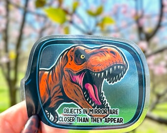 Adhesivo transparente impermeable Trex: calcomanía nostálgica para portátil, botella de agua, coche, teléfono, resistente al agua y a la intemperie, resistente a los rayos UV, objeto en el espejo.