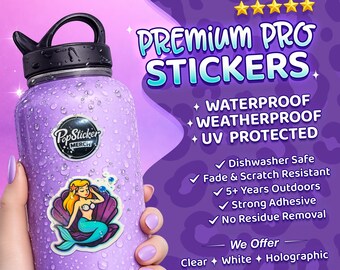 Pegatinas de vinilo blanco personalizadas, troqueladas, con logotipo, impermeables, de primera calidad, impresas internamente.