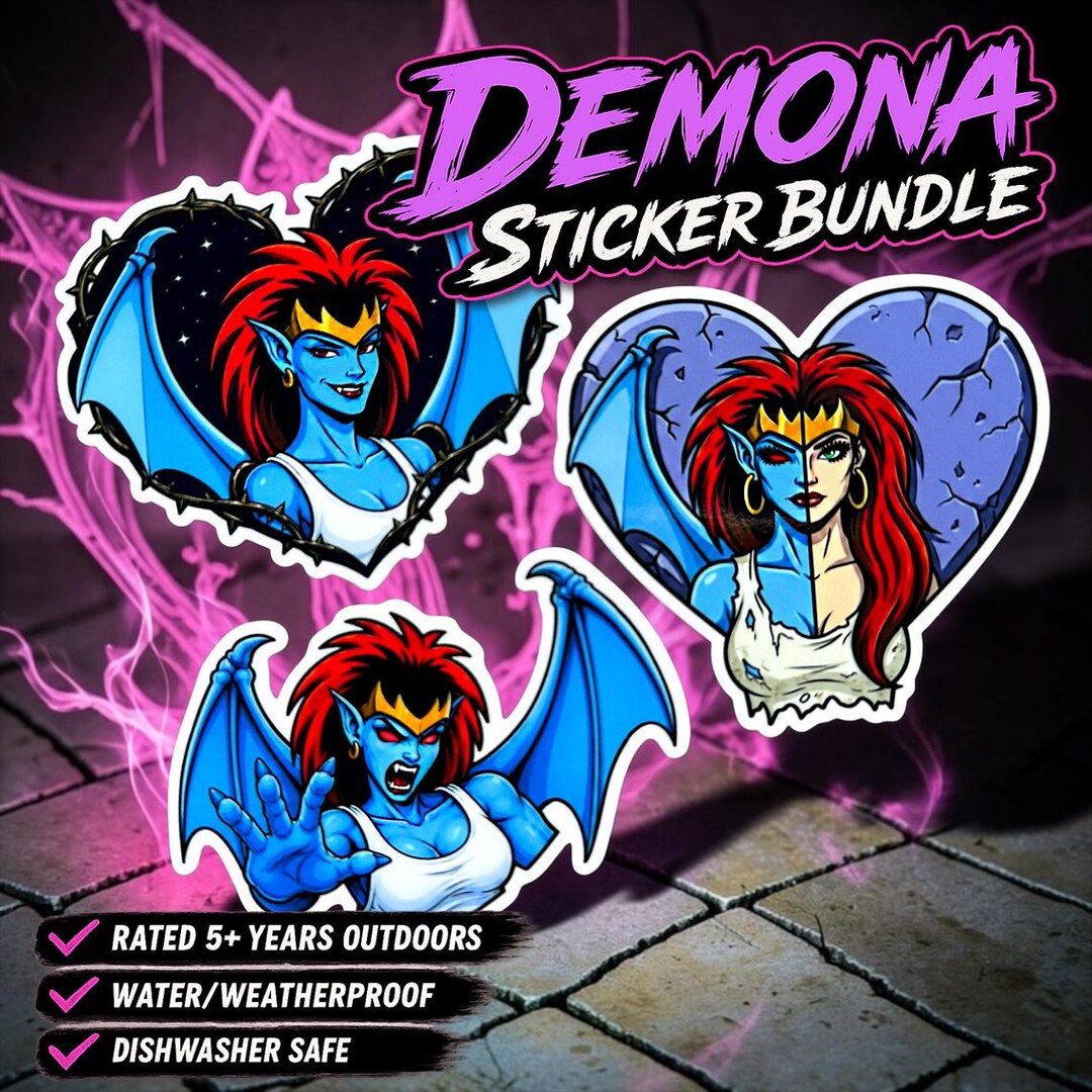 Gargoyles Stickers, Demona Sticker, Vinyl Decals, Sticker Bundle ...