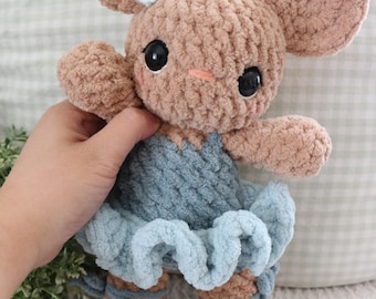 READY TO SHIP Handmade Crochet Ballerina Mouse Plushie - Soft Blanket Yarn
