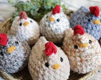 Crochet Chicken - Amigurumi Plushie - Soft Blanket Yarn