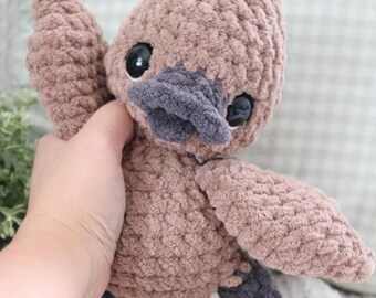 READY TO SHIP Handmade Crochet Duck Plushie - Soft Blanket Yarn