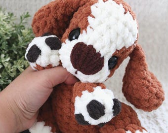 READY TO SHIP Handmade Crochet Mini Puppy Plushie - Soft Blanket Yarn