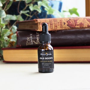 Old Books Essential Oil Diffuser Blend, Library, Paper Books, Leather bound books, Comforting Essential Oil Blend