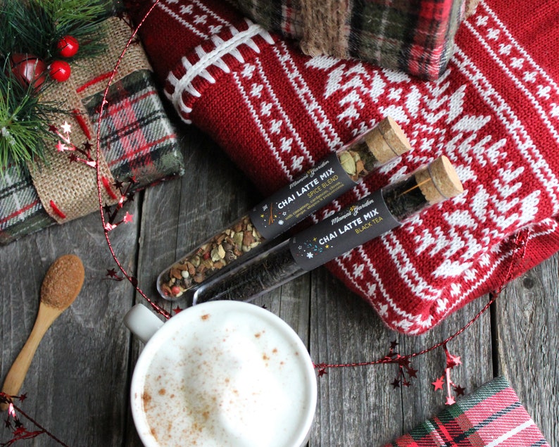 Chai Latte Mix Gift Set Christmas Tea Gift Set Holiday Tea Etsy