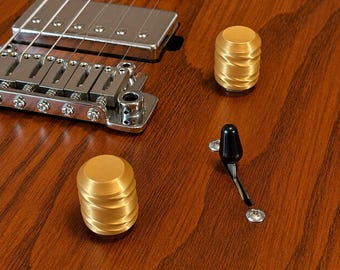 Custom Gold Spiral Guitar Knobs: Volume Tone Set