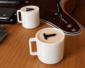 Coffee Mug Guitar Knobs Set: Vol and Tone