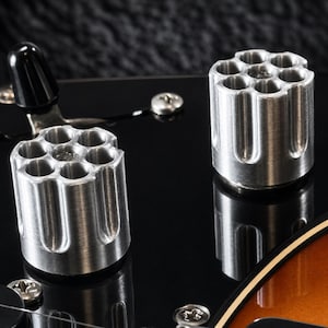 Revolver Cylinder Guitar Knobs - Volume and Tone Set
