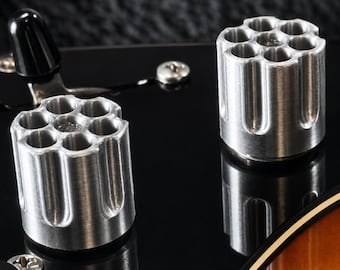 Revolver Cylinder Guitar Knobs - Volume and Tone Set