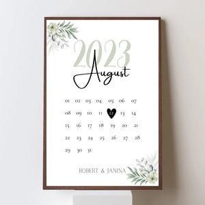 Personalized wedding poster – names & wedding date | Individual wedding gift, modern wedding poster, wall art, and decoration