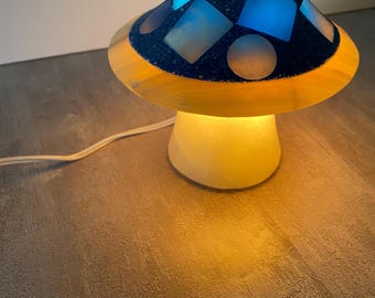 Blue Mushroom onyx lamp