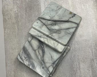 Black and grey Onyx Square coasters